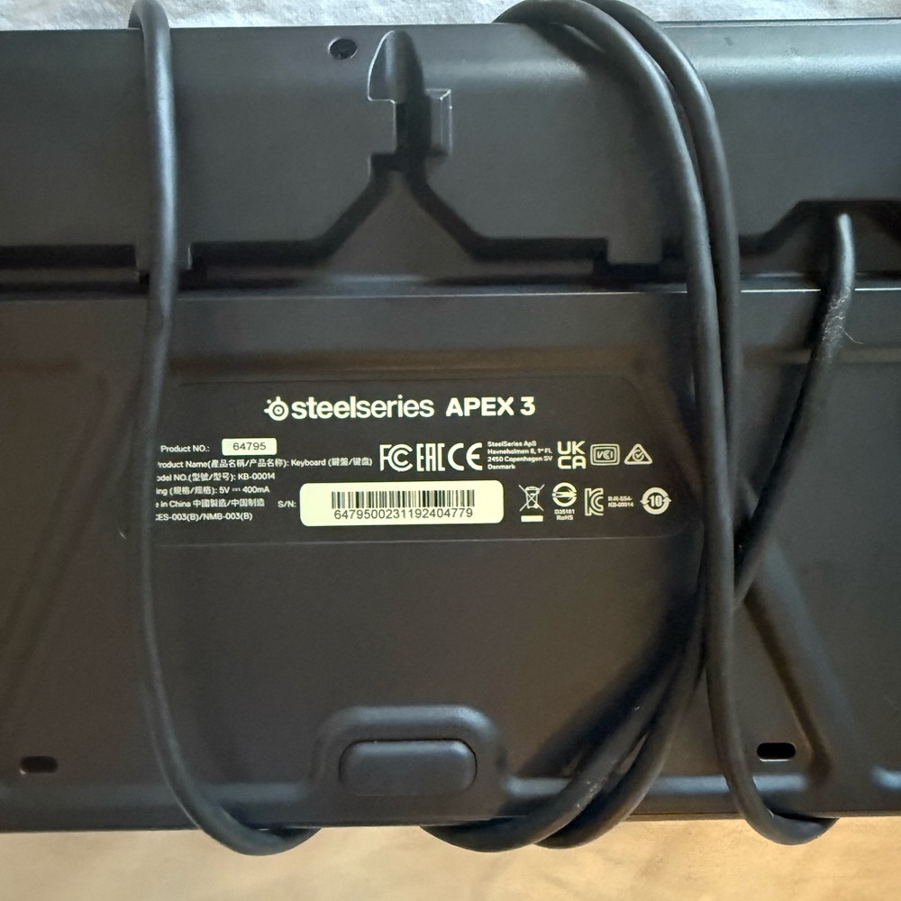 SteelSeries Apex 3 Black Gaming Keyboard